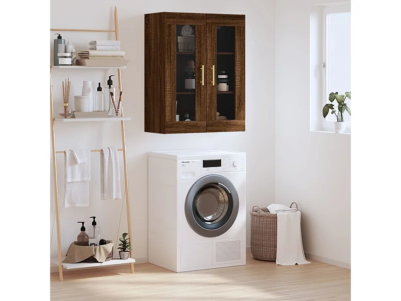 Armoire murale chêne marron 69,5x34x90 cm