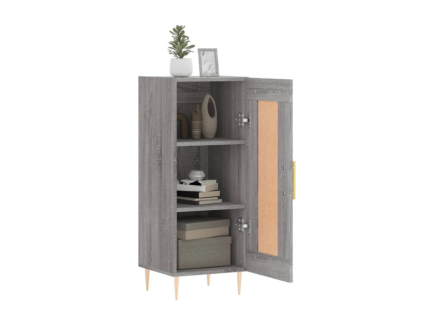 Buffet Sonoma gris 34,5x34x90 cm Bois d'ingénierie