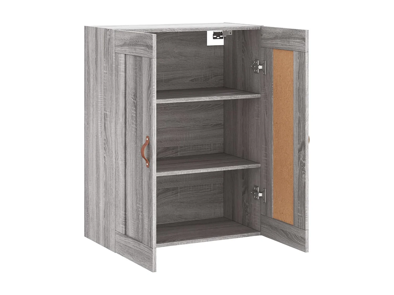 Wandkast 69,5x34x90 cm bewerkt hout grijs sonoma eikenkleurig