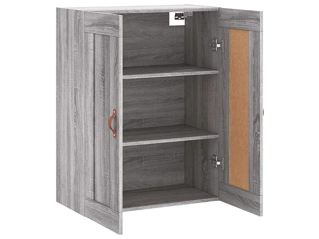 Mobile a Parete Grigio Sonoma 69,5x34x90 cm Legno Multistrato