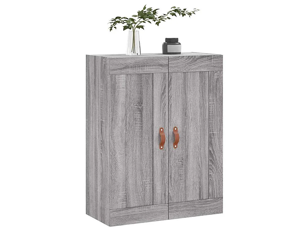 Mobile a Parete Grigio Sonoma 69,5x34x90 cm Legno Multistrato