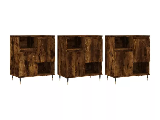 Kauf Unique Sideboards 3 Stk. Räuchereiche Holzwerkstoff