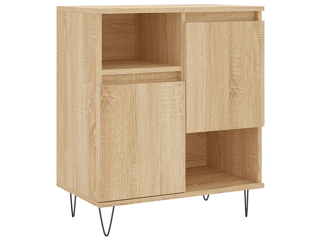 Dressoirs 2 st bewerkt hout sonoma eikenkleurig