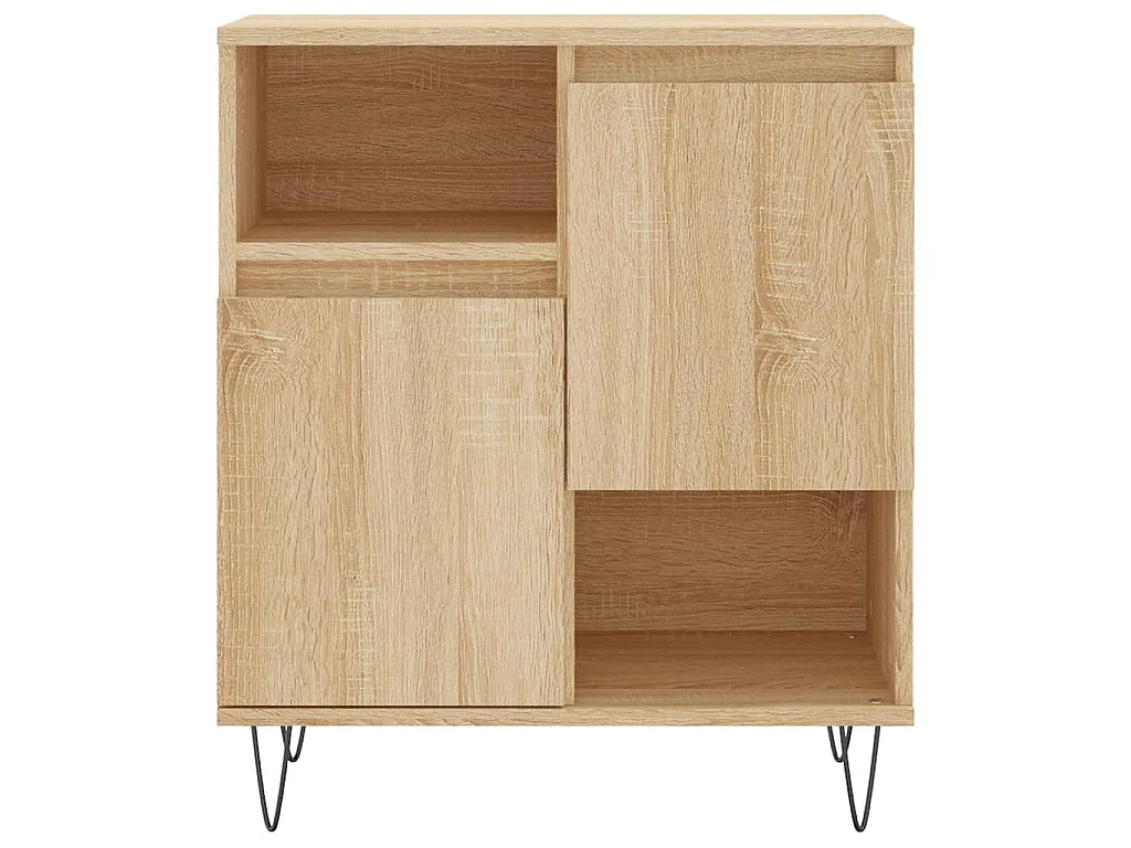 Dressoirs 2 st bewerkt hout sonoma eikenkleurig