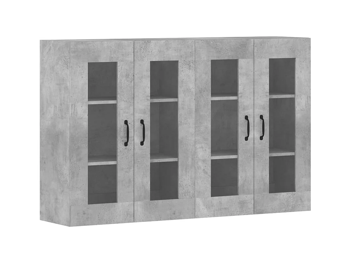 Móveis de parede 2 pcs derivados de madeira cinzento cimento