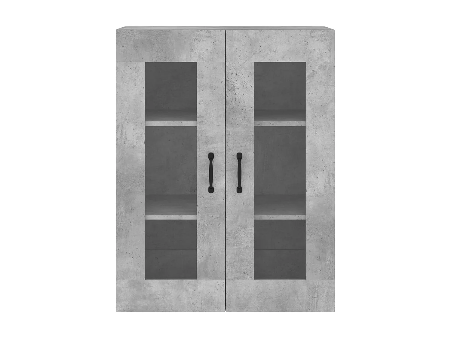 Armoires murales 2 pcs gris béton bois d'ingénierie
