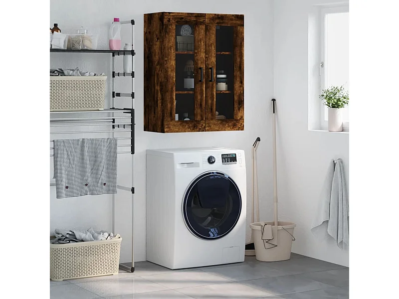 Mobile a Parete Rovere Fumo 69,5x34x90 cm