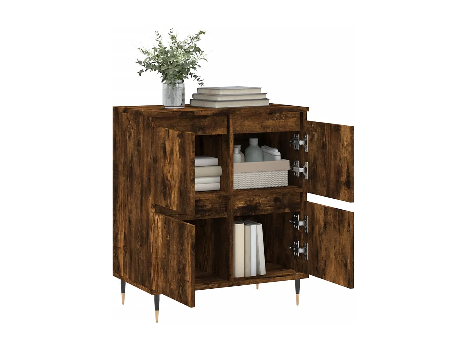 Buffet Chêne fumé 60x35x70 cm Bois d'ingénierie