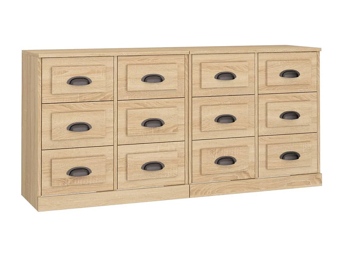 Sideboards 2 Stk. Sonoma-Eiche Holzwerkstoff