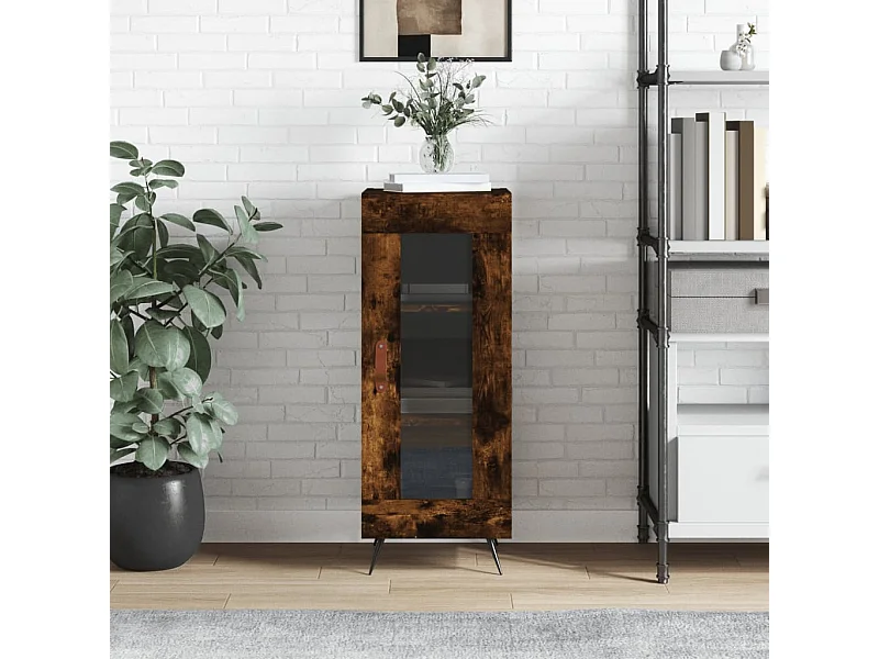 Buffet Chêne fumé 34,5x34x90 cm Bois d'ingénierie