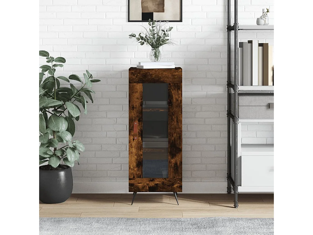 Dressoir 34,5x34x90 cm bewerkt hout gerookt eiken