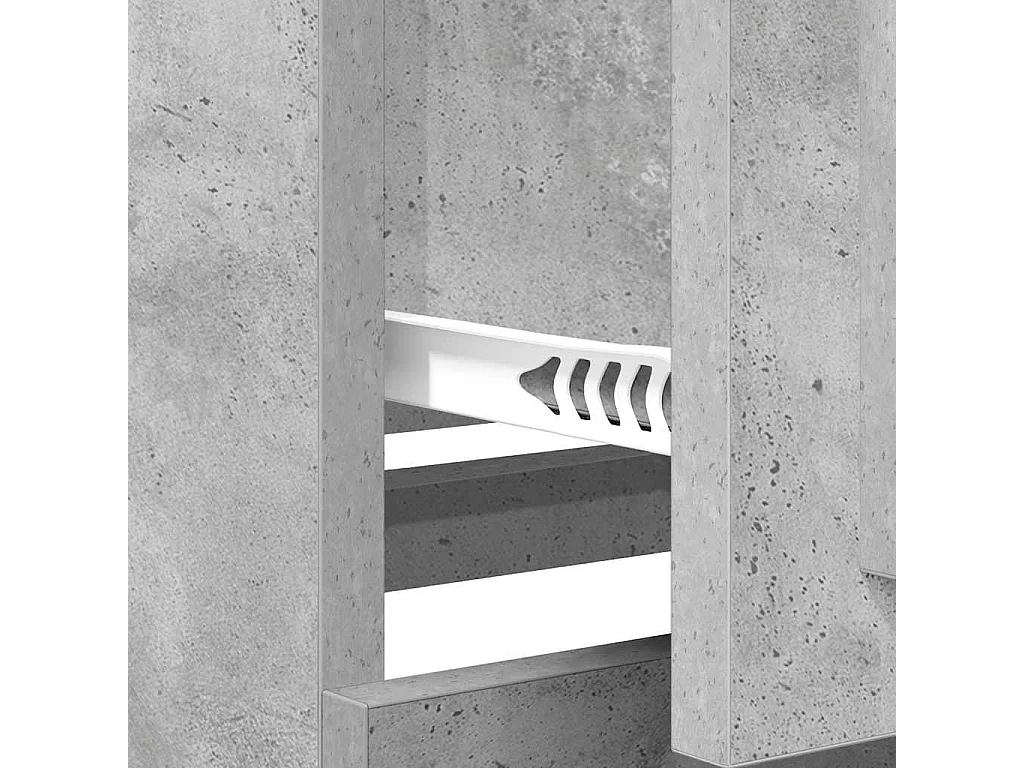 Dressoirs 3 st bewerkt hout betongrijs