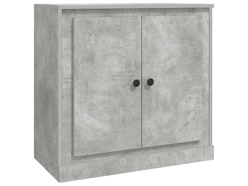Buffets 3 pcs gris béton bois d'ingénierie