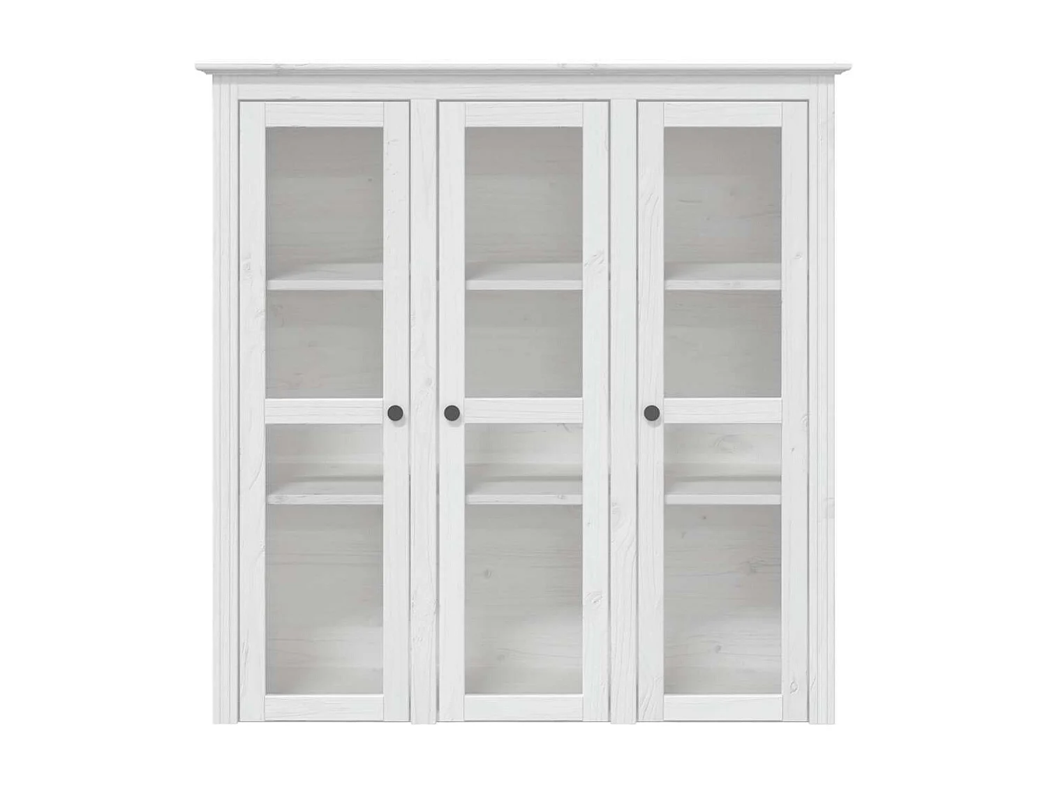 Buffet BODO blanc 115,5x43x200,5 cm bois massif de pin
