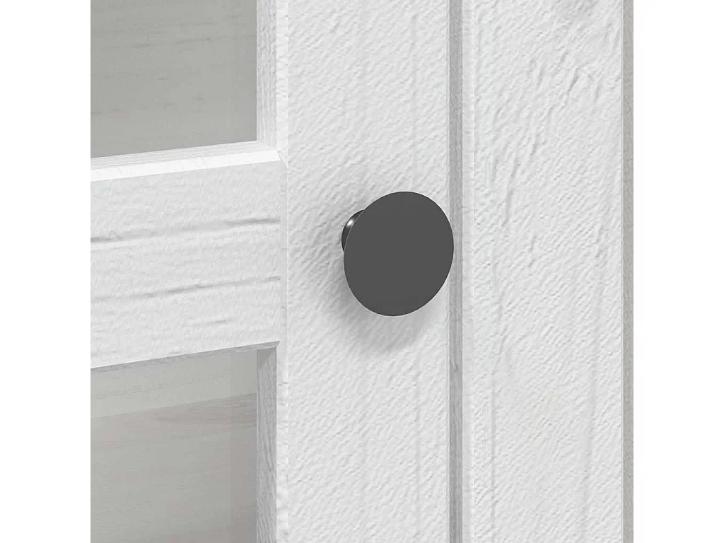 Buffet BODO blanc 115,5x43x200,5 cm bois massif de pin