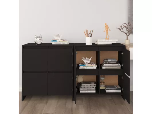 Kauf Unique Sideboards 2 Stk. Schwarz 70x41x75 cm Holzwerkstoff