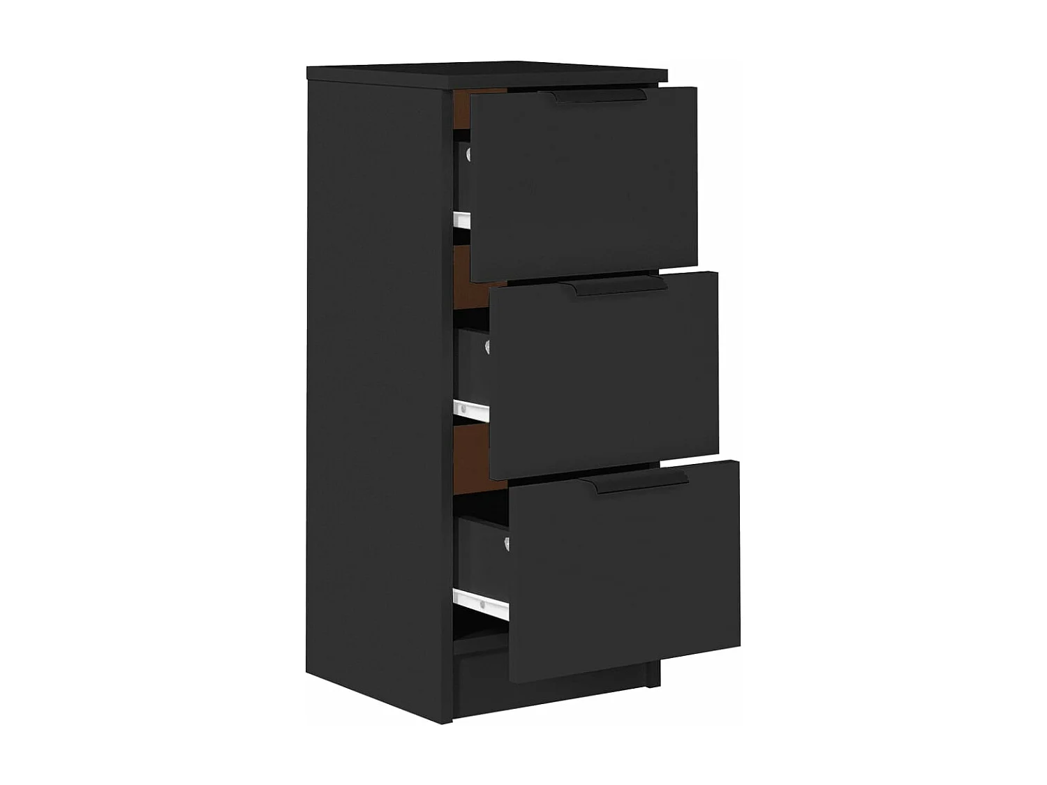 Aparadores 2 pcs 30x30x70 cm derivados de madeira preto