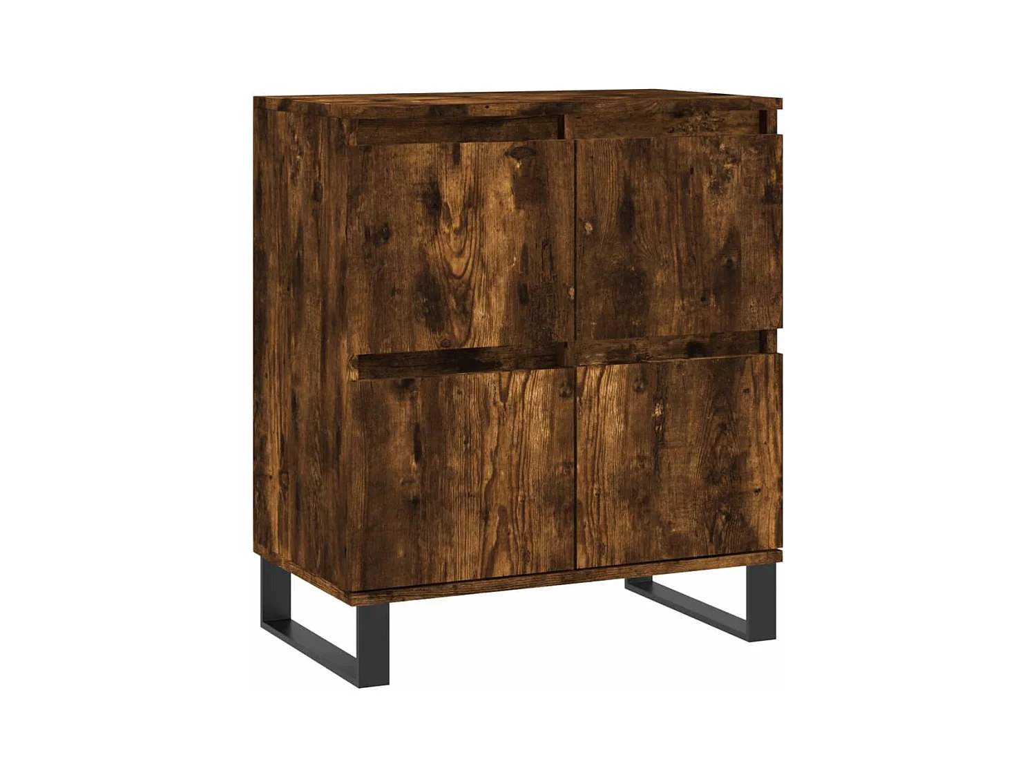 Credenze 2 pz Rovere Fumo in Legno Multistrato