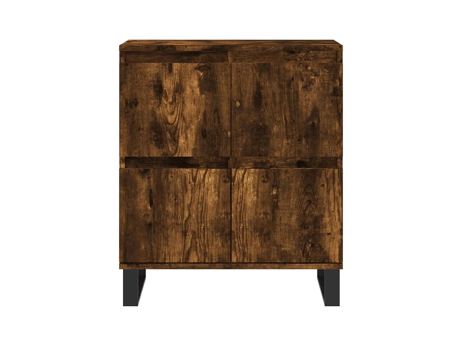 Credenze 2 pz Rovere Fumo in Legno Multistrato
