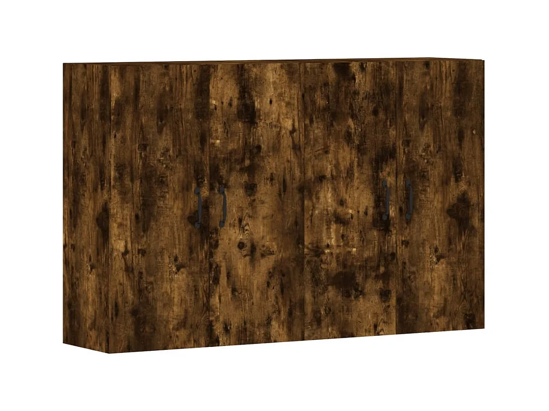 Wandschränke 2 Stk. Räuchereiche Holzwerkstoff