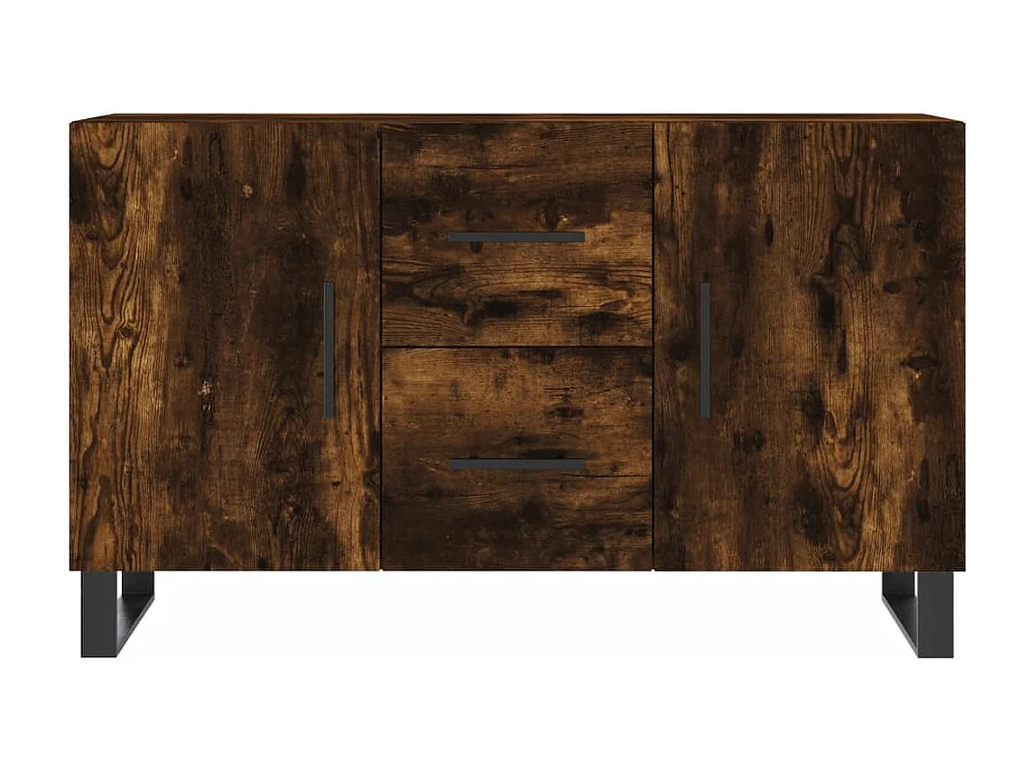 Buffet chêne fumé 100x36x60 cm bois d'ingénierie