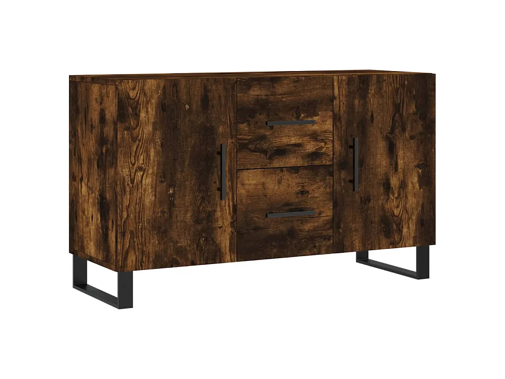 Credenza Rovere Fumo 100x36x60 cm in Legno Multistrato