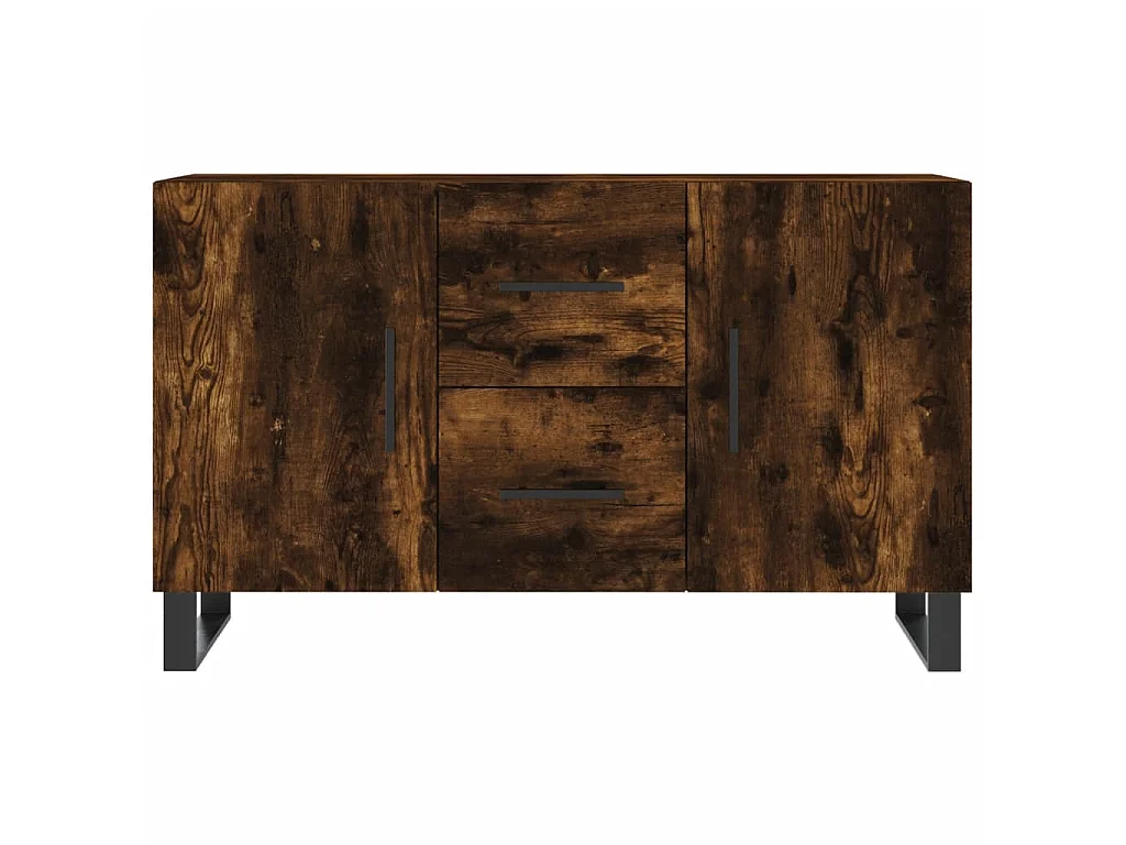Credenza Rovere Fumo 100x36x60 cm in Legno Multistrato
