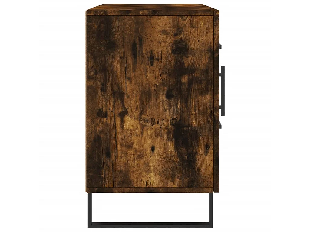 Credenza Rovere Fumo 100x36x60 cm in Legno Multistrato