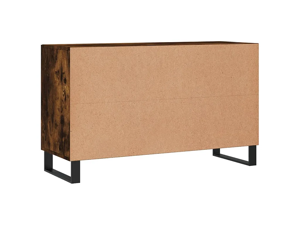Credenza Rovere Fumo 100x36x60 cm in Legno Multistrato