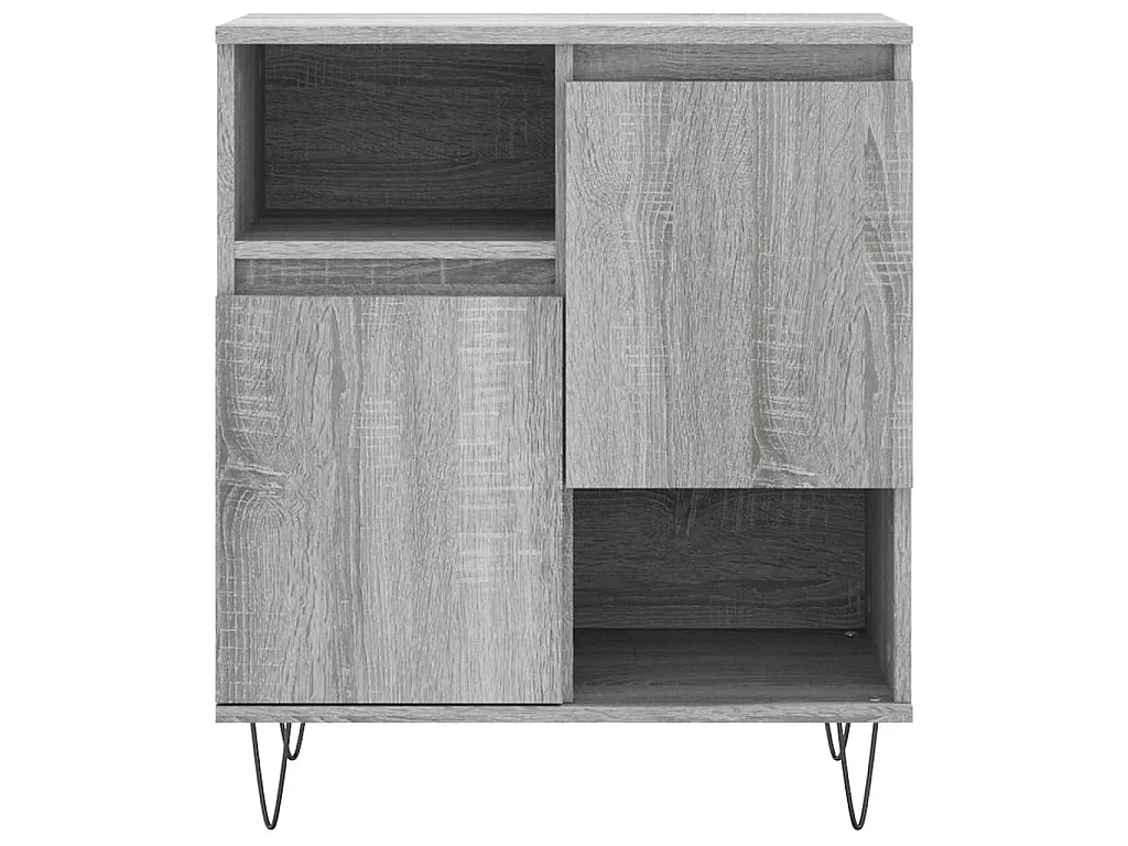 Buffets 3 pcs Sonoma gris Bois d'ingénierie
