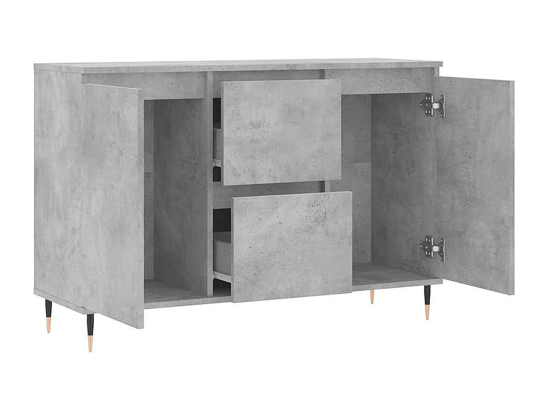 Sideboard Betongrau 101,5x35x70 cm Holzwerkstoff