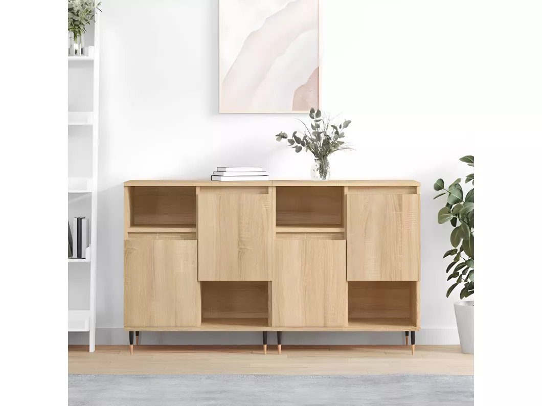 Kauf Unique Sideboards 2 Stk. Sonoma-Eiche Holzwerkstoff