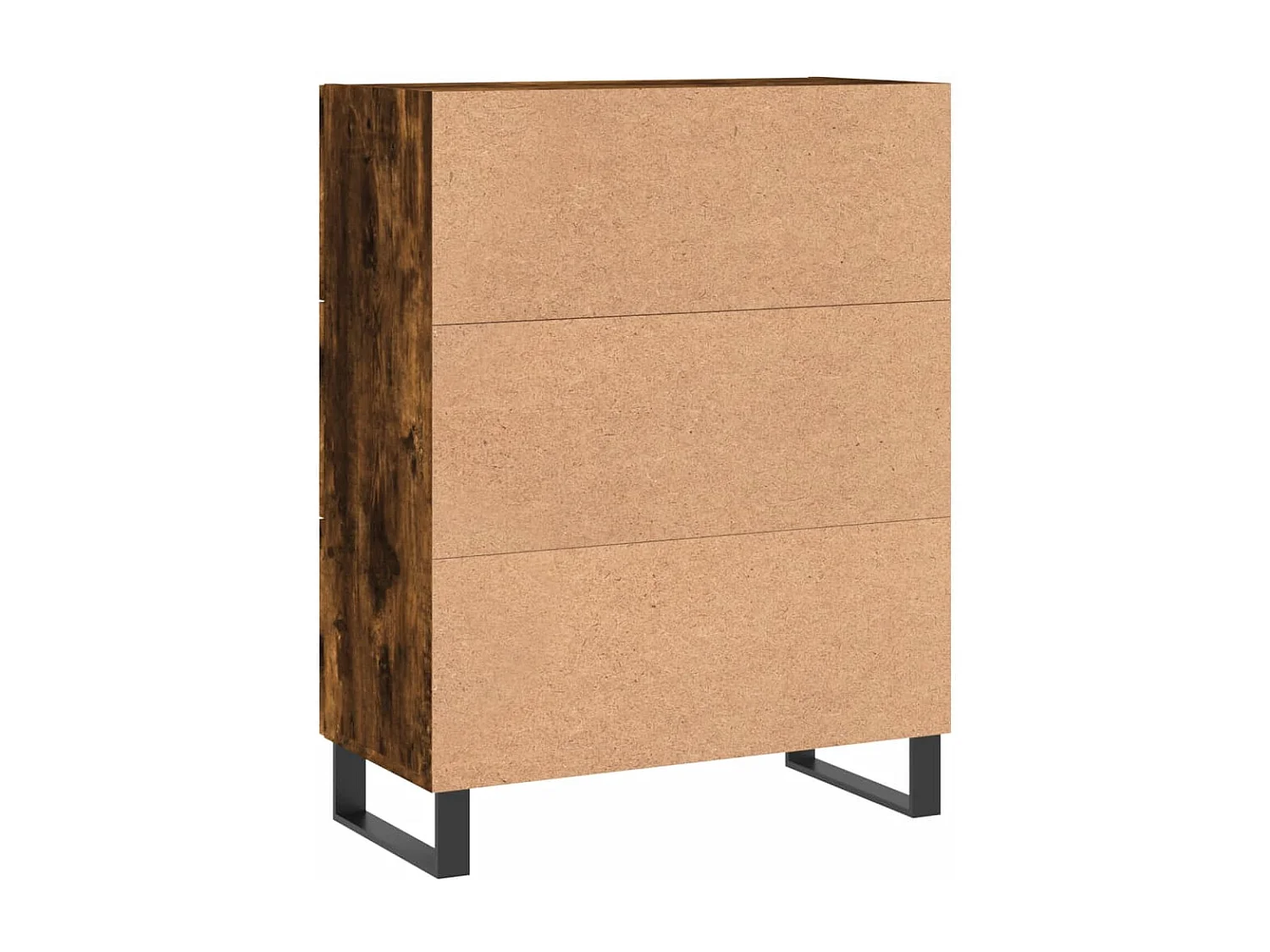 Buffet chêne fumé 69,5x34x90 cm bois d'ingénierie