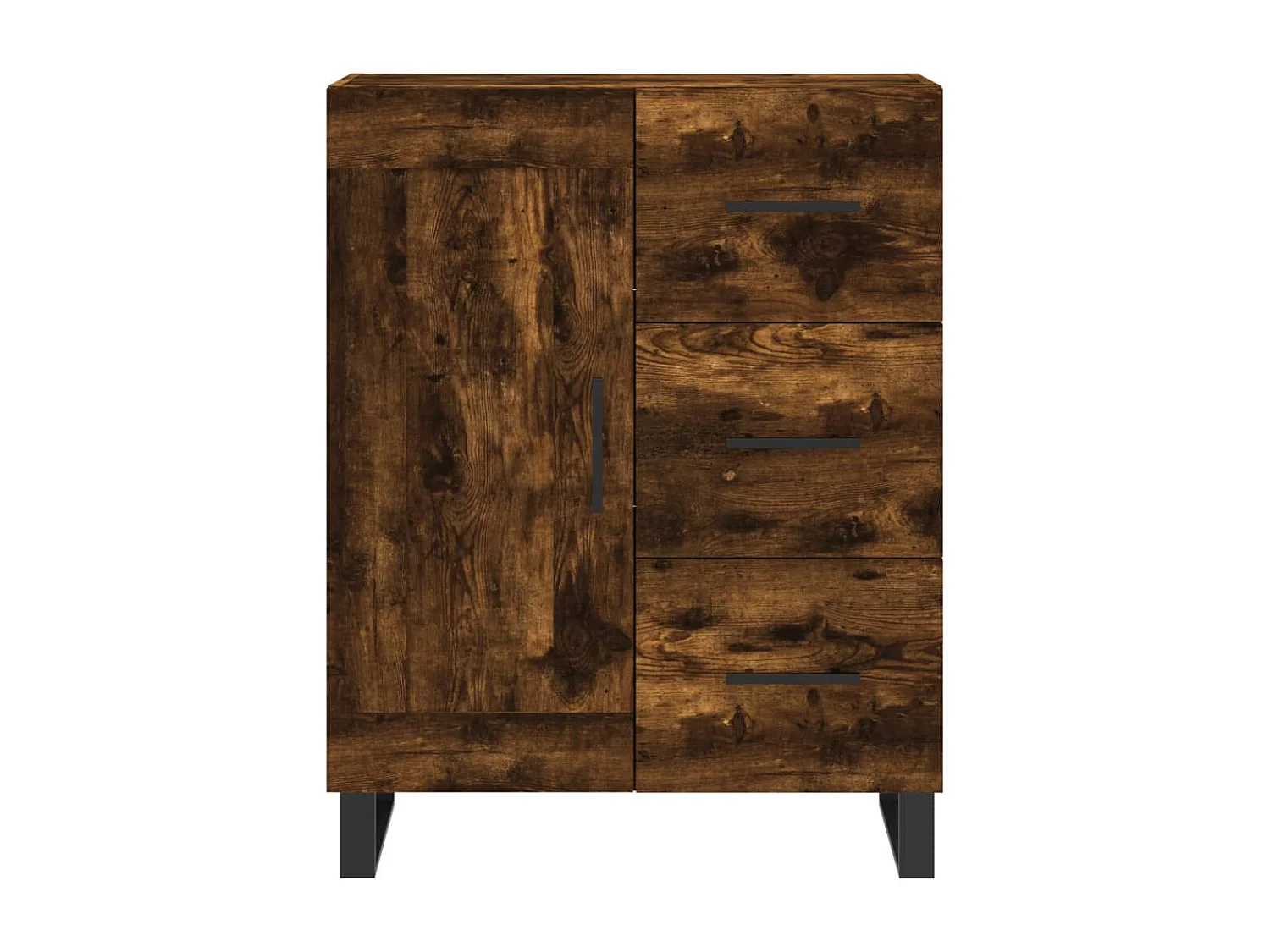 Dressoir 69,5x34x90 cm bewerkt hout gerookt eikenkleurig