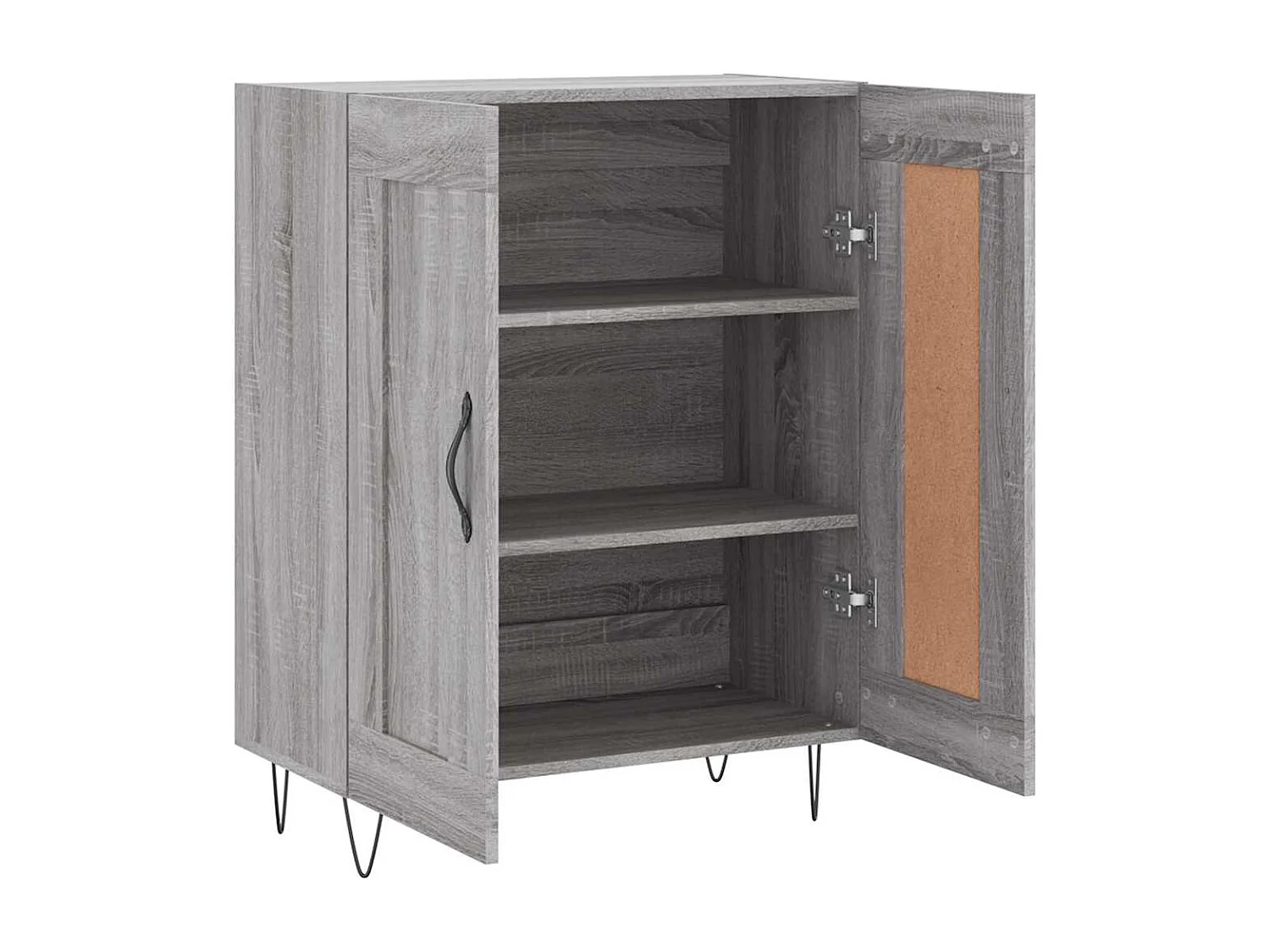 Credenza Grigio Sonoma 69,5x34x90 cm in Legno Multistrato