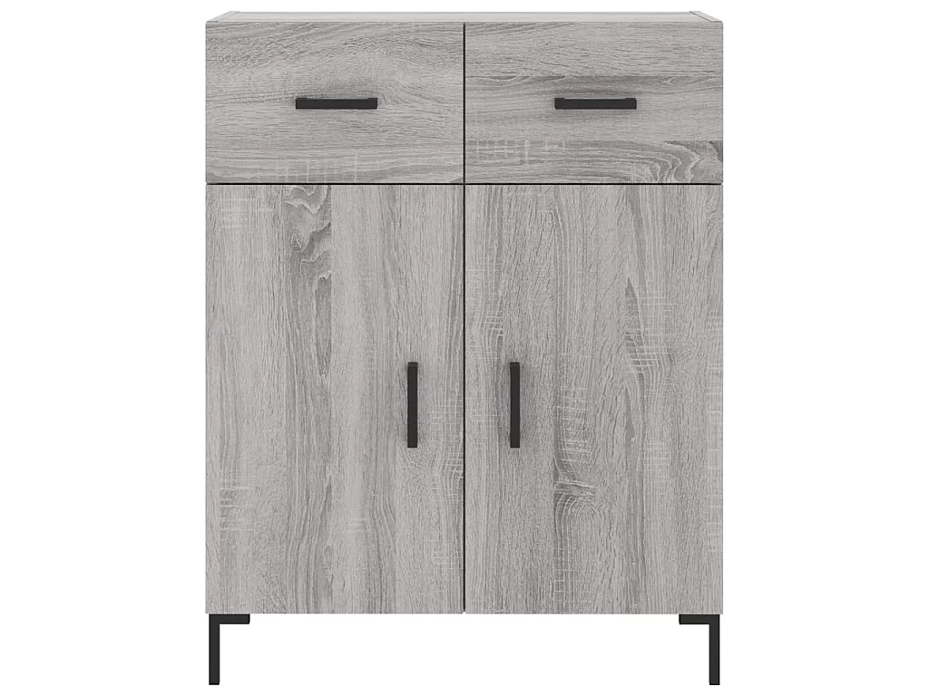 Dressoir 69,5x34x90 cm bewerkt hout grijs sonoma eikenkleurig
