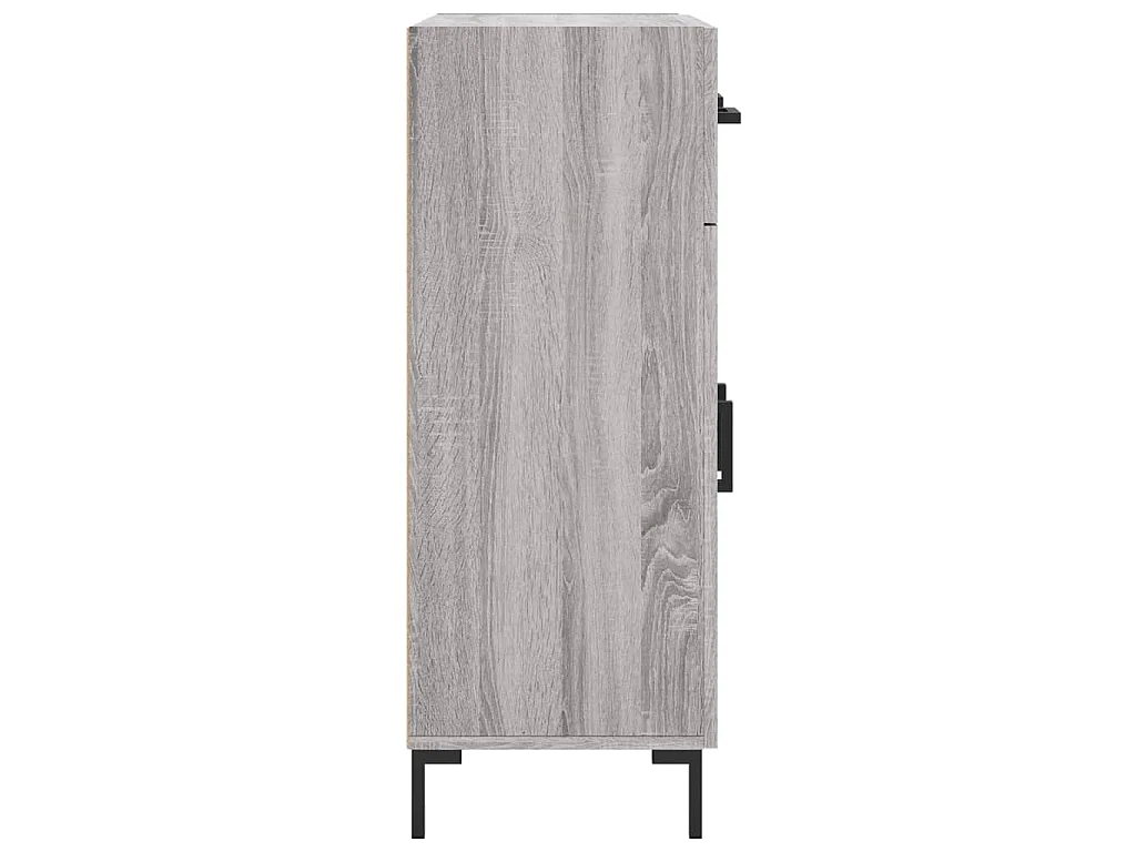 Dressoir 69,5x34x90 cm bewerkt hout grijs sonoma eikenkleurig