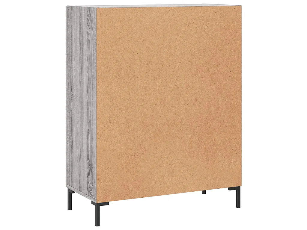 Dressoir 69,5x34x90 cm bewerkt hout grijs sonoma eikenkleurig