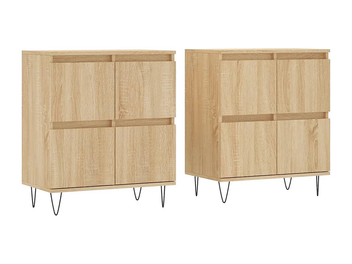 Sideboards 2 Stk. Sonoma-Eiche Holzwerkstoff