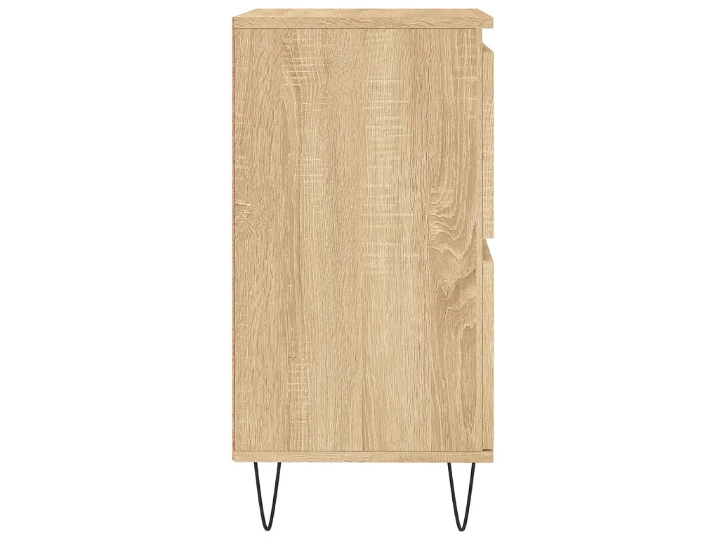 Aparadores 2 uds madera contrachapada color roble sonoma