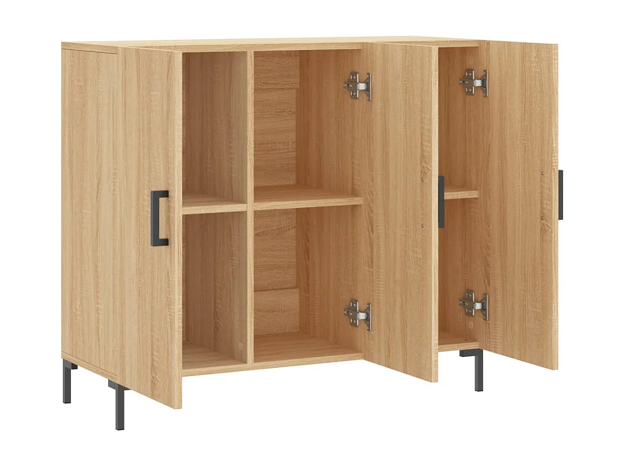 Sideboard Sonoma-Eiche 90x34x80 cm Holzwerkstoff
