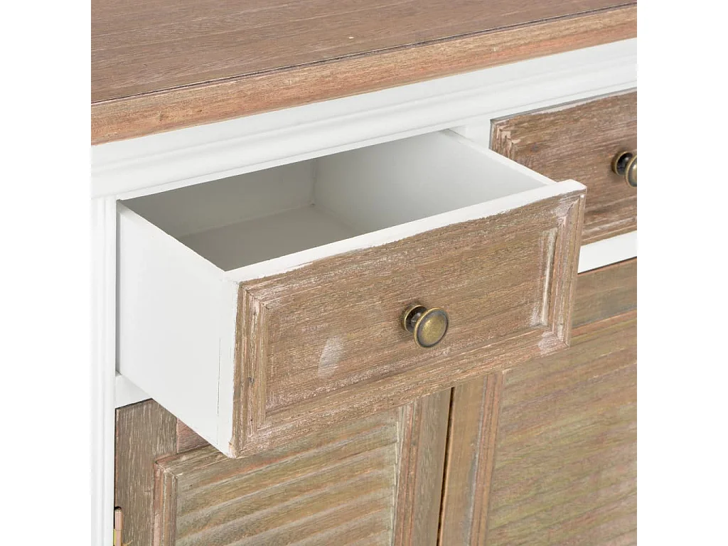 Buffet Blanc 60x30x80 cm Bois massif