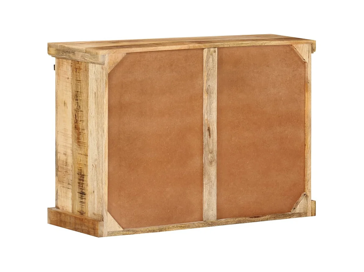 Dressoir 80x30x55 cm massief ruw mangohout