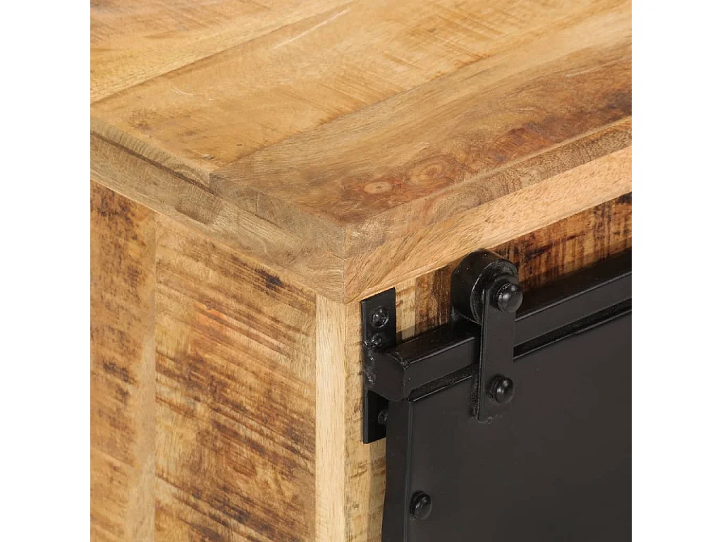 Buffet 80x30x55 cm bois de manguier brut massif