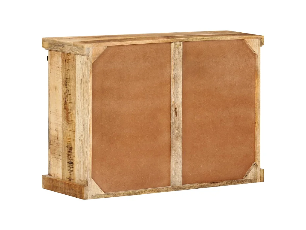 Buffet 80x30x55 cm bois de manguier brut massif