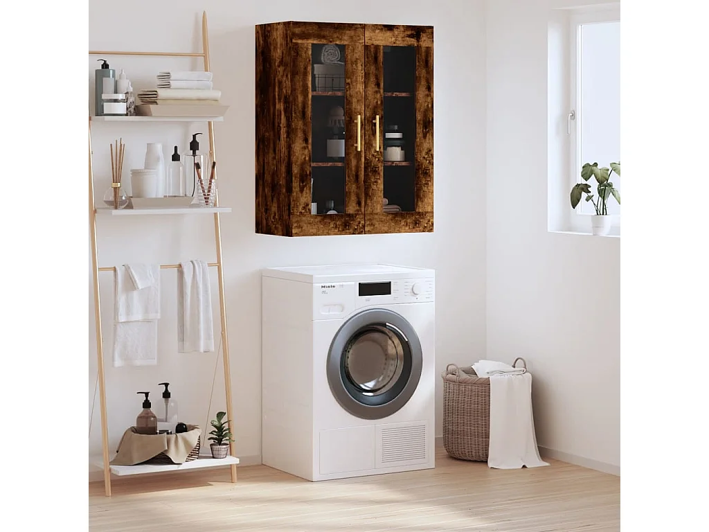 Mobile a Parete Rovere Fumo 69,5x34x90 cm