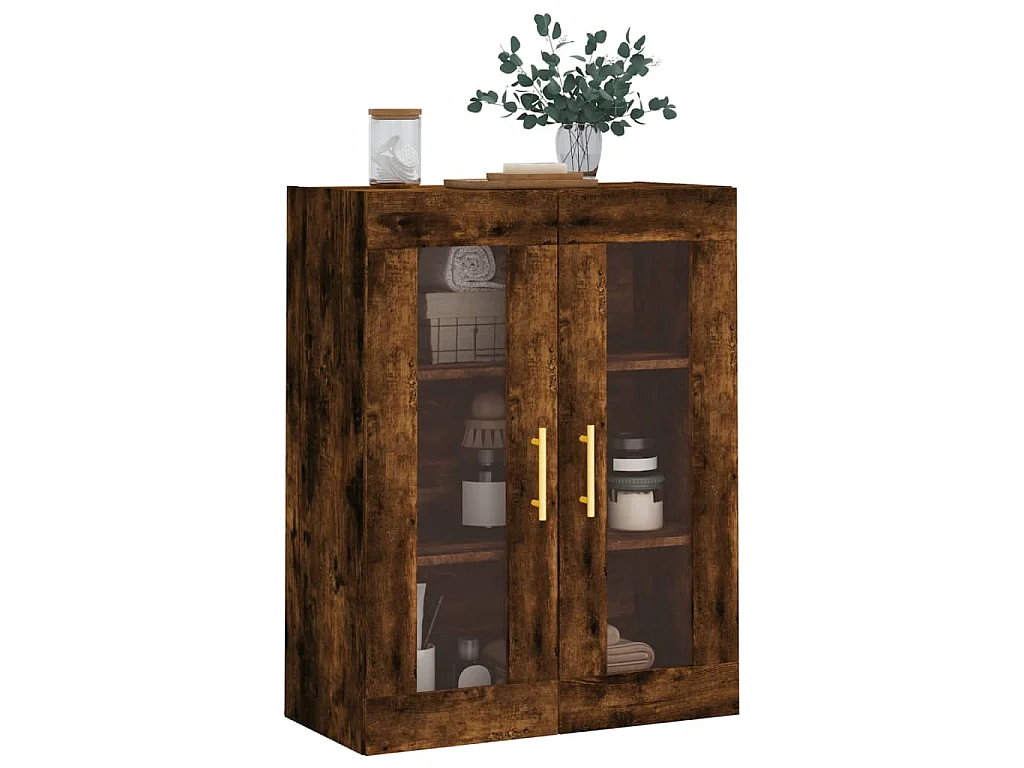 Mobile a Parete Rovere Fumo 69,5x34x90 cm