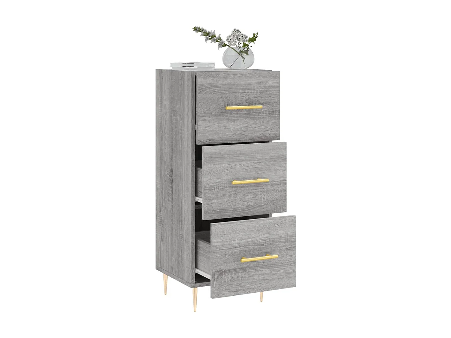 Buffet Sonoma gris 34,5x34x90 cm Bois d'ingénierie