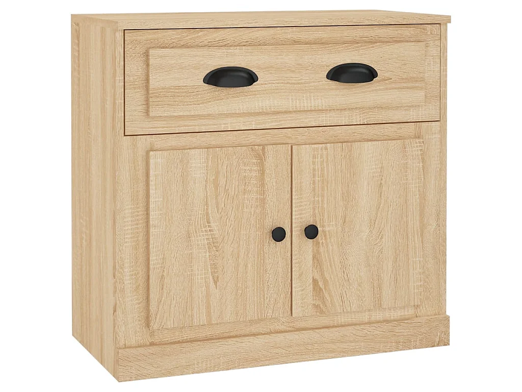Dressoirs 2 st bewerkt hout sonoma eikenkleurig