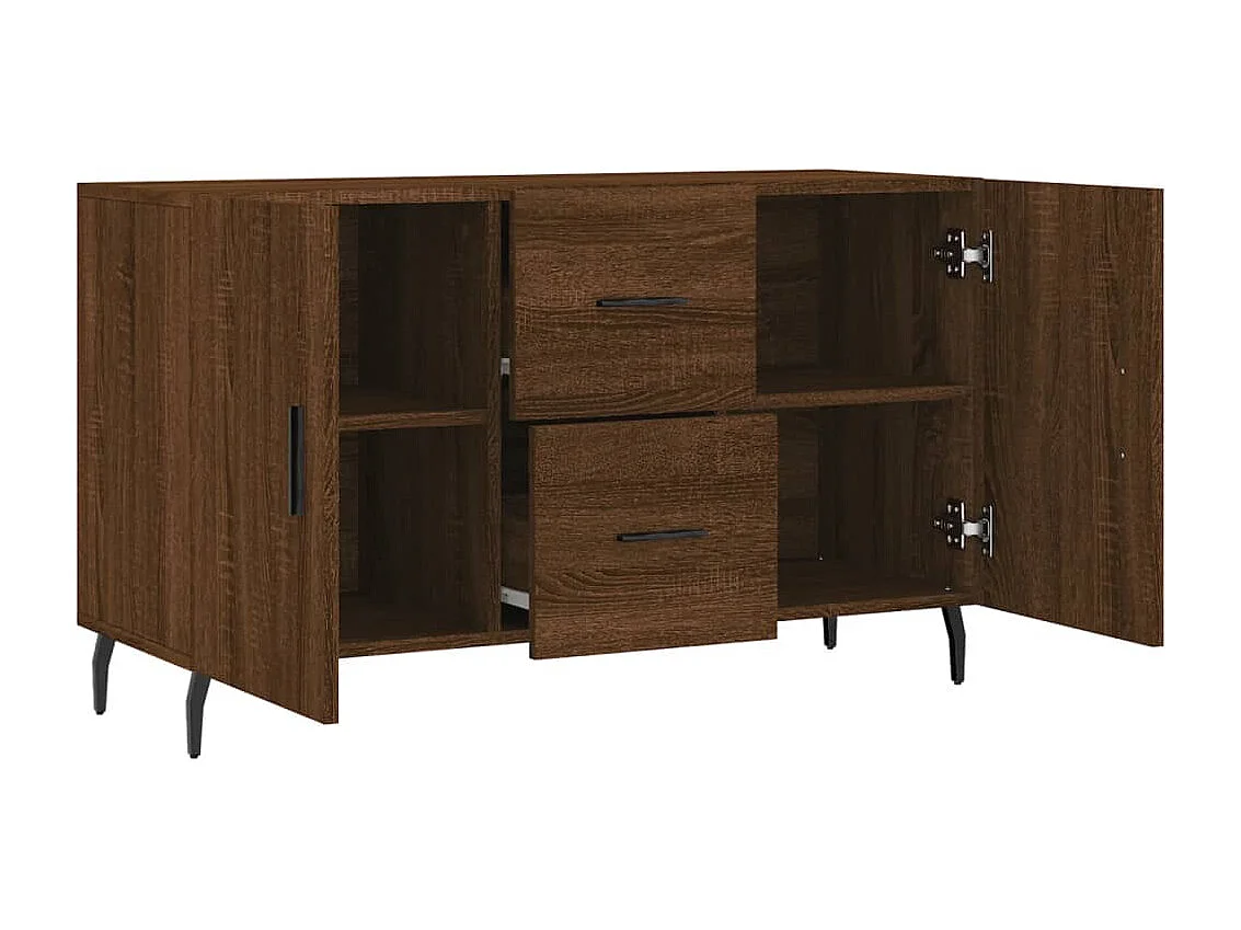 Aparador de madera de ingeniería roble marrón 100x36x60 cm